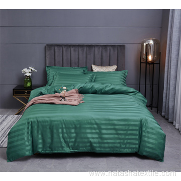 Hotel luxury polyester solid satin 4pcs bedding sets